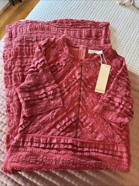 Roolee “Jessica” Soft Pink Lace Sheath Dress